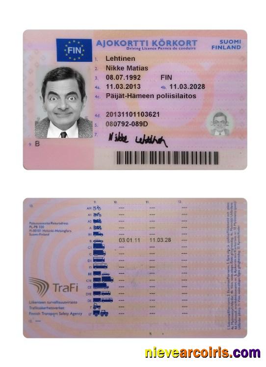 Finland driving license 2013-present